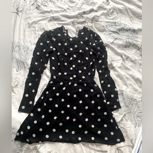 Reformation mini polka dot long sleeve XS